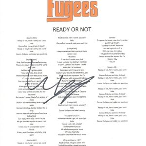 Wyclef Jean Signed Autographed Fugees Ready or Not Song Lyric Sheet ACOA COA