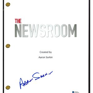 Aaron Sorkin Signed Autographed The Newsroom Pilot Episode Script Beckett COA