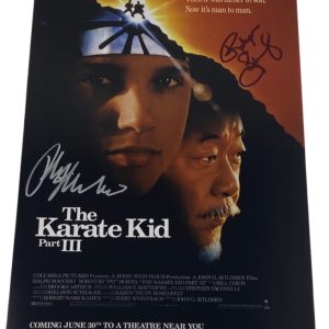 Ralph Macchio Robyn Lively Signed The Karate Kid Part III 3 Movie Poster BAS COA
