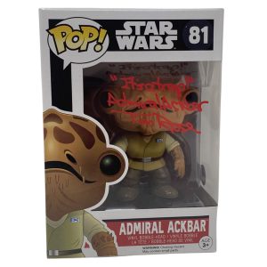 Tim Rose Signed Admiral Ackbar Funko Pop Star Wars It's A Trap Beckett COA