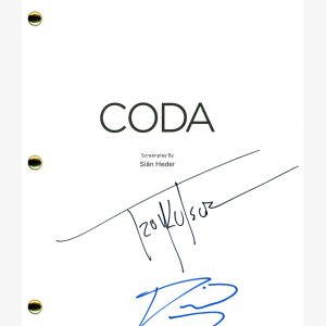 Troy Kotsur & Daniel Durant Signed CODA Movie Script Full Screenplay ACOA COA
