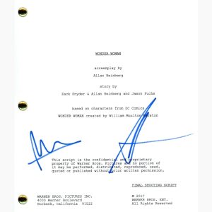 Patty Jenkins & Connie Nielsen Signed Wonder Woman Full Movie Script ACOA COA