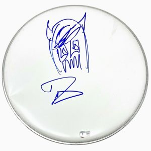 Dave Grohl Signed Autograph 14" Drumhead Hand Drawn Sketch Nirvana Beckett COA