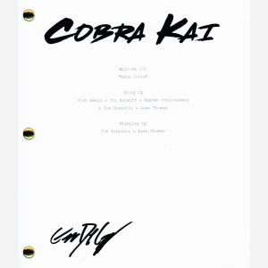 Gianni DeCenzo Signed Autographed Cobra Kai King Cobra Ep306 Script ACOA COA