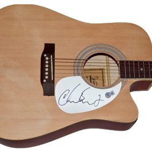 Chad Smith Red Hot Chili Peppers Signed Autographed Acoustic Guitar Beckett COA