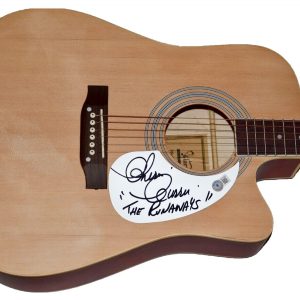 Cherie Currie The Runaways Signed Autographed Acoustic Guitar Beckett COA