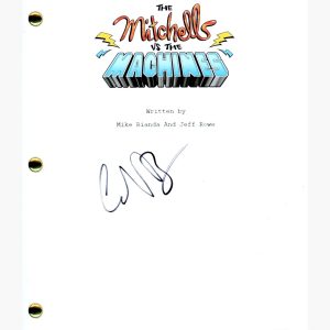 Conan O'Brien Signed The Mitchells vs the Machines Movie Script ACOA COA