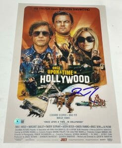 QUENTIN TARANTINO SIGNED ONCE UPON A TIME IN HOLLYWOOD MOVIE POSTER BECKETT COA COLLECTIBLE MEMORABILIA