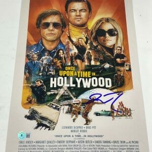 Quentin Tarantino Signed Once Upon A Time In Hollywood Movie Poster Beckett COA
