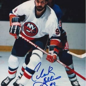 Clark Gillies SIGNED New York NY Islanders SIGNED Stanly Cup HOF 8x10 w COA
