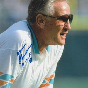Coach Don Shula SIGNED 8x10 Miami Dolphins Hall of Fame HOF 97 Inscription