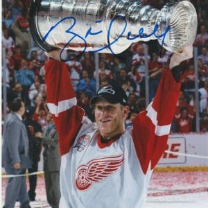 Brett Hull SIGNED Detroit Red Wings Stanley Cup Champion 8x10 HOF St Louis Blues
