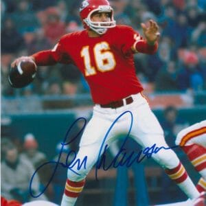 Len Dawson SIGNED Kansas City Chiefs SIGNED HOF Hall Of Fame 8x10 w/ COA