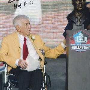 Ed Sabol SIGNED Autographed 8x10 NFL FIlms Founder & HOF 2011 with Bust