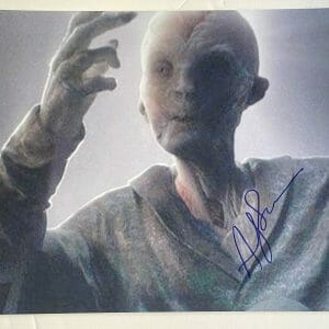 Andy Serkis Snoke SIGNED Star Wars Autographed 11x14 / K9 holo