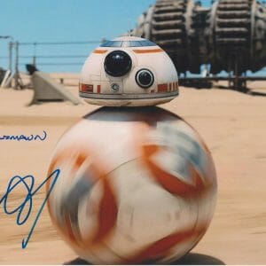 Ben Schwartz & Christian Alzmann Star Wars TFA BB8 SIGNED 8x10 K9 COA Holo