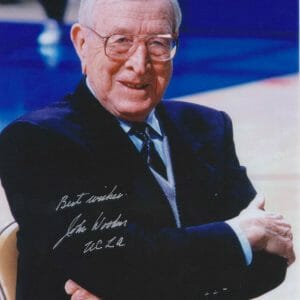 Coach John Wooden UCLA legendary HOF Coach SIGNED 8x10