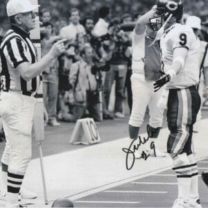 Jim McMahon SIGNED SUper Bowl Chicago Bears 8x10 w PROOF - K9 COA