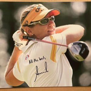 Annika Sorenstam SIGNED Golf LPGA Women's Legend GREAT HOF 11x14 w K9 COA