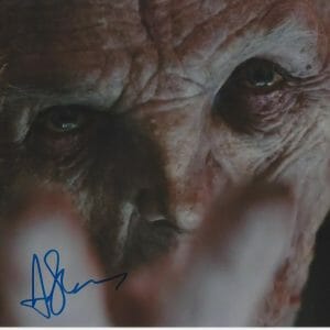 Andy Serkis Snoke SIGNED Star Wars Autographed 8x10 / K9 holo