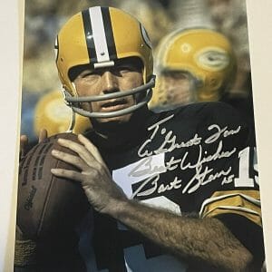 Bart Starr SIGNED 11x14 Green Bay Packers Hall Of Fame QB - PROOF -COA