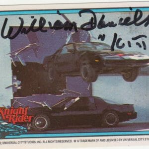 WILLIAM DANIELS SIGNED AUTOGRAPH KNIGHT RIDER KITT DONRUSS TRADING CARD K9 COA