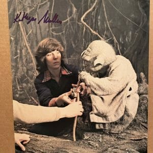Kathryn Mullen SIGNED Star Wars ESB The Empire Strikes Back 11x14 Yoda / K9 holo