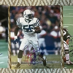 3X Quintin Coryatt SIGNED Indianapolis Colts #55 ROOKIE SIGNED 8x10 COA