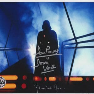 James Earl Jones & Dave Prowse Star Wars SIGNED ESB Darth Vader 8x10 OPX K9 COA
