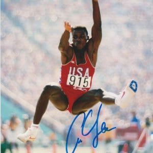 Carl Lewis SIGNED Autographed USA Olympics Track Runner Relay Jump 8x10 COA