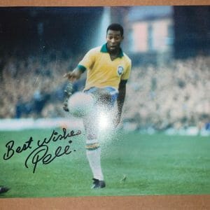 Pele SIGNED Soccer GREAT Brazil Champion Cosmos HOF 11x14 w Proof - K9 COA