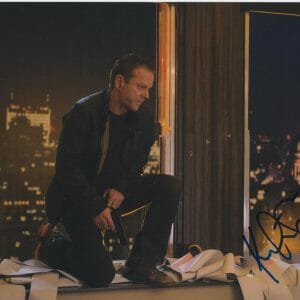 Kiefer Sutherland SIGNED 24 Jack Bauer 8x10 Autographed w PROOF K9 COA