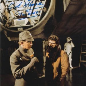 Chris Muncke Star Wars ANH Captain Kurgee SIGNED 8x10 K9 COA Holo BTS w Lucas