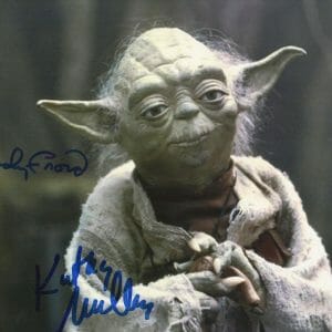 Kathy Mullen & Wendy Froud Star Wars ESB Yoda SIGNED 8x10 - K9 Coa Proof
