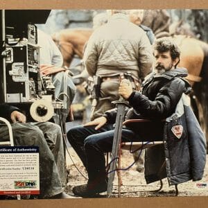 George Lucas SIGNED Star Wars Willow Director Autograph 11x14 - PSA COA