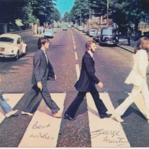 George Martin - The Beatles Record Producer SIGNED Autograph 4x6 inscribed COA