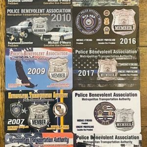 Rare Lot Of 14 Different MTA PD PBA CARDS - New York NY Police Department