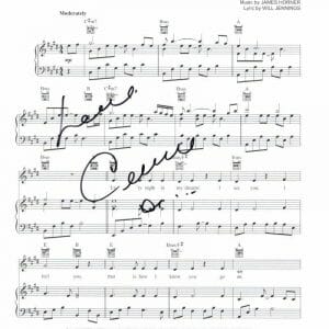CELINE DION SIGNED AUTOGRAPH "MY HEART WILL GO ON" SHEET MUSIC - TITANIC, RARE!