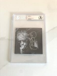 JON BON JOVI HAND SIGNED CD BOOKLET GEM BECKETT SLABBED COLLECTIBLE MEMORABILIA