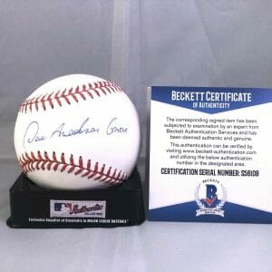 DEIVI GARCIA FULL NAME HAND SIGNED OML BASEBALL NEW YORK YANKEES BECKETT CERT