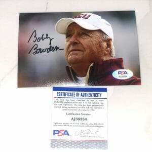 Bobby Bowden Hand Signed 4x6 Photo Florida State University PSA DNA #3
