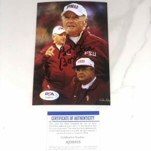 Bobby Bowden Hand Signed 4x6 Photo Florida State University PSA DNA #2