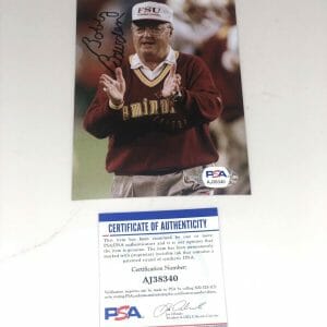 Bobby Bowden Hand Signed 4x6 Photo Florida State University PSA DNA #7