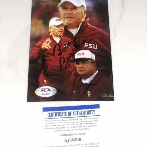Bobby Bowden Hand Signed 4x6 Photo Florida State University PSA DNA #1