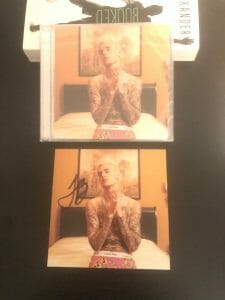 JUSTIN BIEBER AUTOGRAPHED “YUMMY” CD SIGNED BY JUSTIN #4 COLLECTIBLE MEMORABILIA