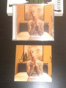 JUSTIN BIEBER AUTOGRAPHED “YUMMY” CD SIGNED BY JUSTIN #1 COLLECTIBLE MEMORABILIA