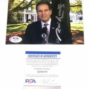 Jim Nantz Hand Signed 4x6 Photo Broadcaster PGA NFL PSA DNA #3
