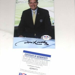 Jim Nantz Hand Signed 4x6 Photo Broadcaster PGA NFL PSA DNA #4