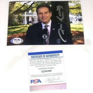 Jim Nantz Hand Signed 4x6 Photo Broadcaster PGA NFL PSA DNA #2