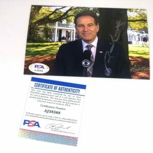 Jim Nantz Hand Signed 4x6 Photo Broadcaster PGA NFL PSA DNA #1